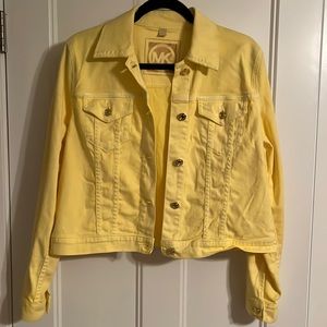 Michael Kors Yellow Jean Jacket, Size Large
